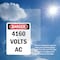 Signmission 4160 Volts AC Danger Sign, Plastic, 10in W x 14in L, 2PK OS-2PACK-DS-P-1014-V-1953 - alternate 2